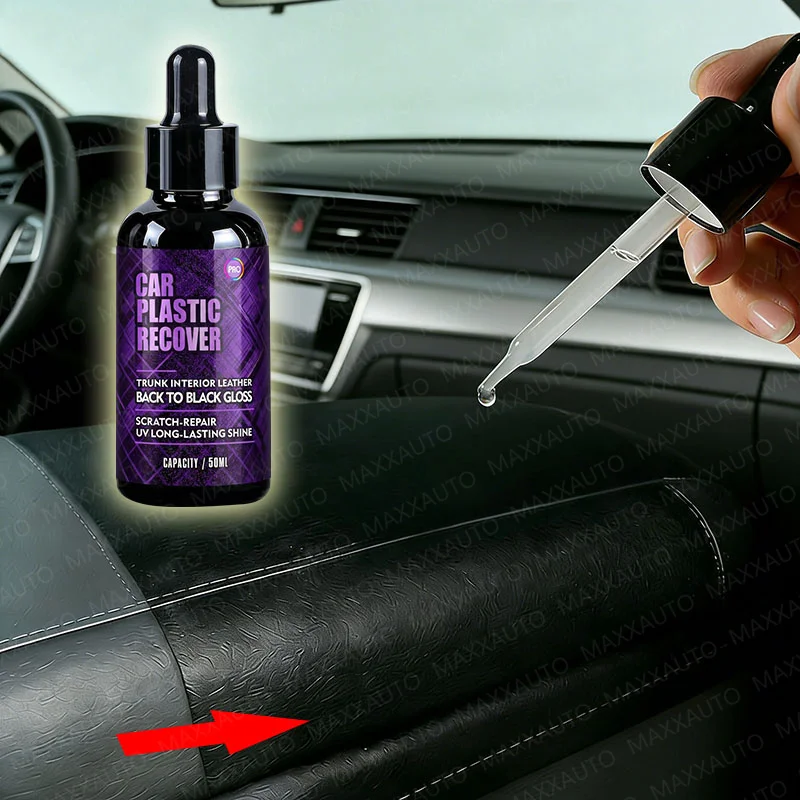 Auto-Kunststoff-Kratzerreparatur und Konzentratverstärker, Wachsbeschichtungsmittel, Leder, Rücken bis Schwarz, Glanz, Glanz, langanhaltende Nagellackpflege