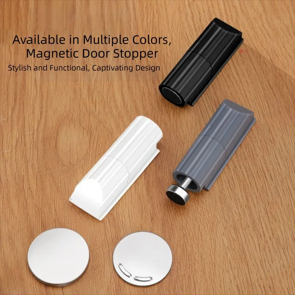 Ultra-Thin Design Magnetic Door Stopper Nail-Free Installation Hidden Anti-Collision Door Catch Magnet Silent Operation
