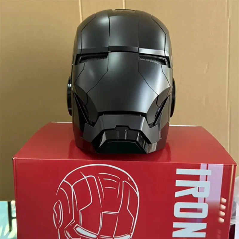 KBGO Black Mk5 Iron Man Helmet The Avengers 1/1 Wearable Helmet Transformable Voice Control Electric Collection Decoration Gift