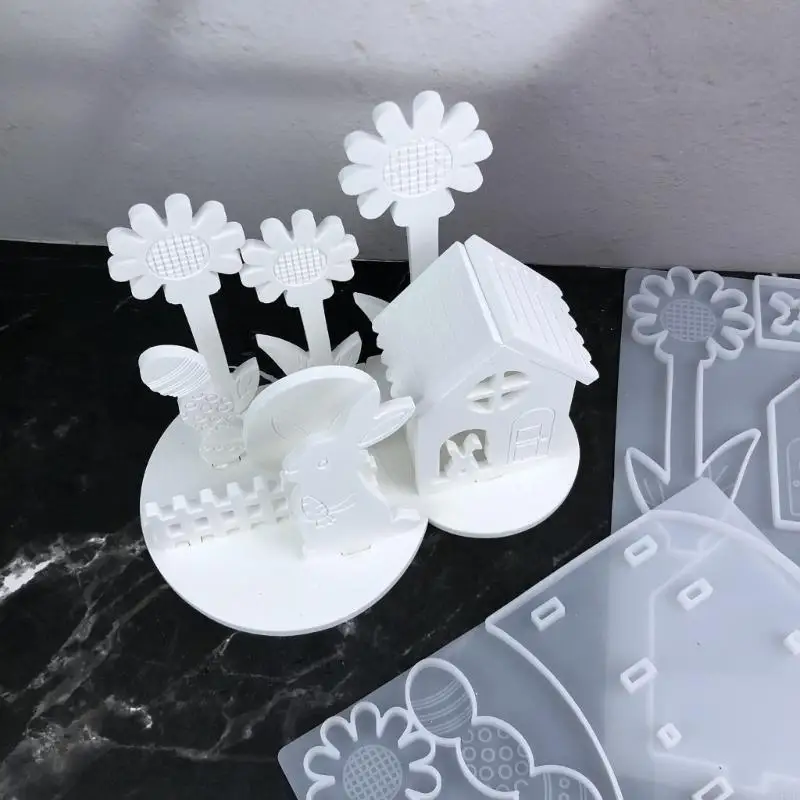 HX6F Flexible Silicone Mould Accessory for Creating Rabbit Art Pieces