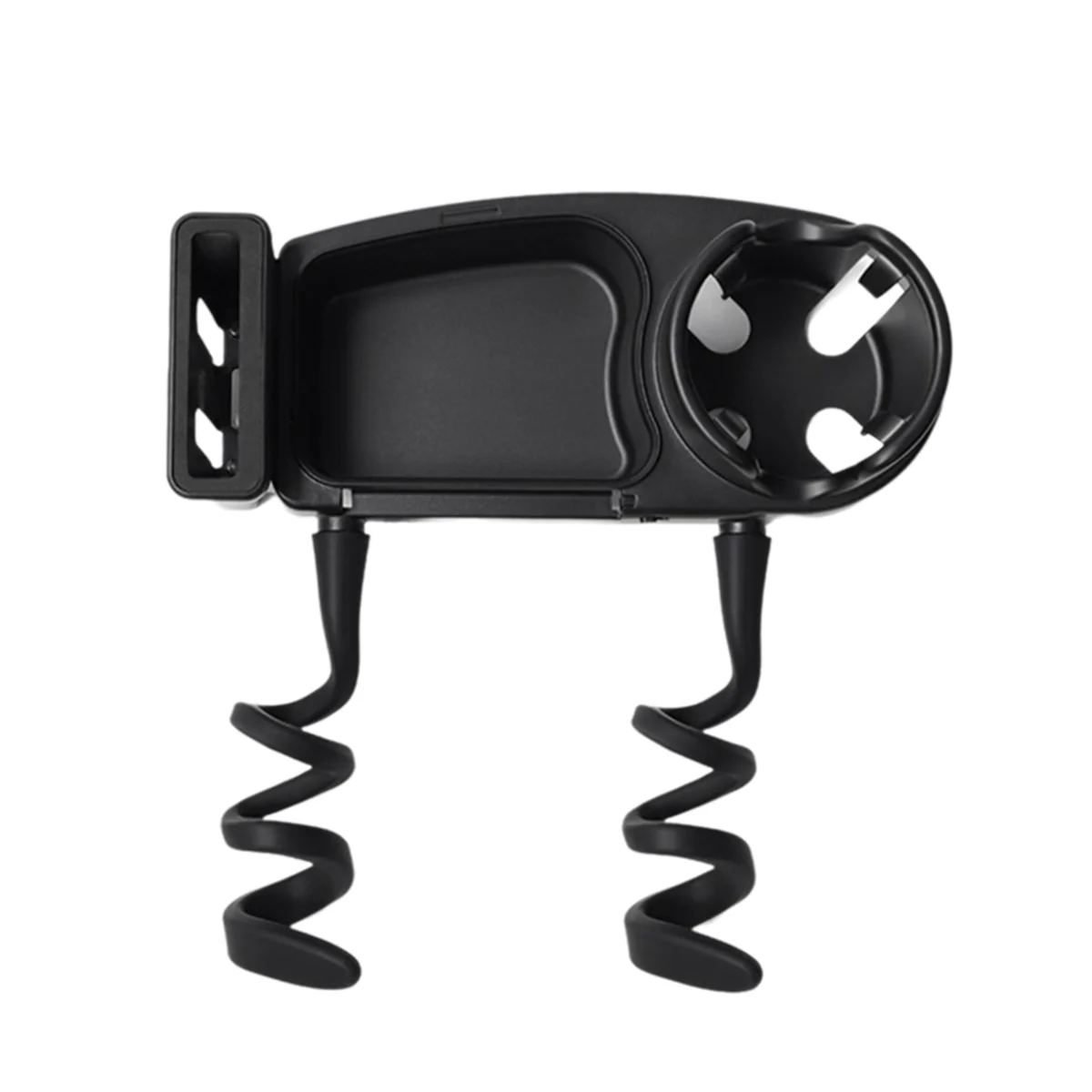 2025+ Universal Stroller Snack Tray Attachment with Dust Cover Sturdy Stroller Cup Snack Holder Clamp - view 2