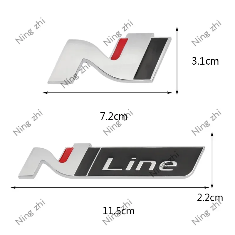 Car Sticker N Line Nline Badge Emblem Decal Front Grille for Hyundai I30 2021 Sonata Elantra Veloster Kona Tucson N Line Styling - view 4
