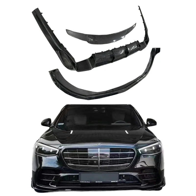 

Car Body kit Carbon fiber Front lip Rear lip Rear spoiler wing For Mercedes-Benz S-Class W223 2021