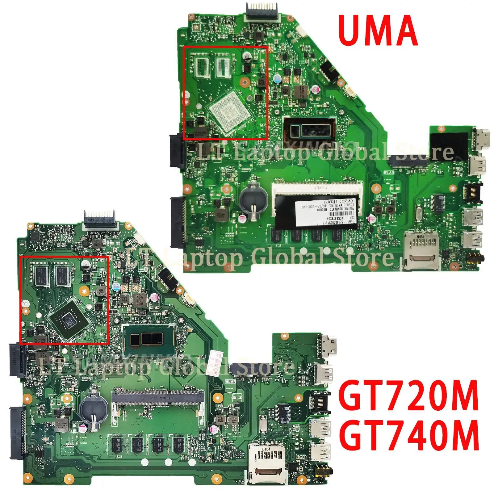 LT Laptop X550LD Motherboard For ASUS X550LC A550L K550L X550L 4G-RAM I3 I5 I7 4TH GEN GT720 GT820 Mainboard TEST