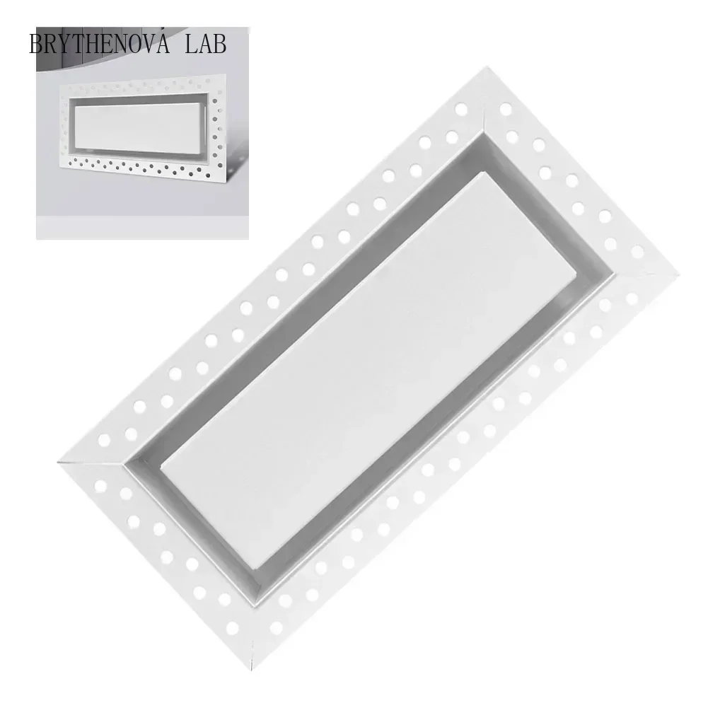 2026 Aluminum Alloy Flush Wall Vent Cover for Drywall Vent, Paintable Register Air Grille, Enhanced Airflow for Home Use