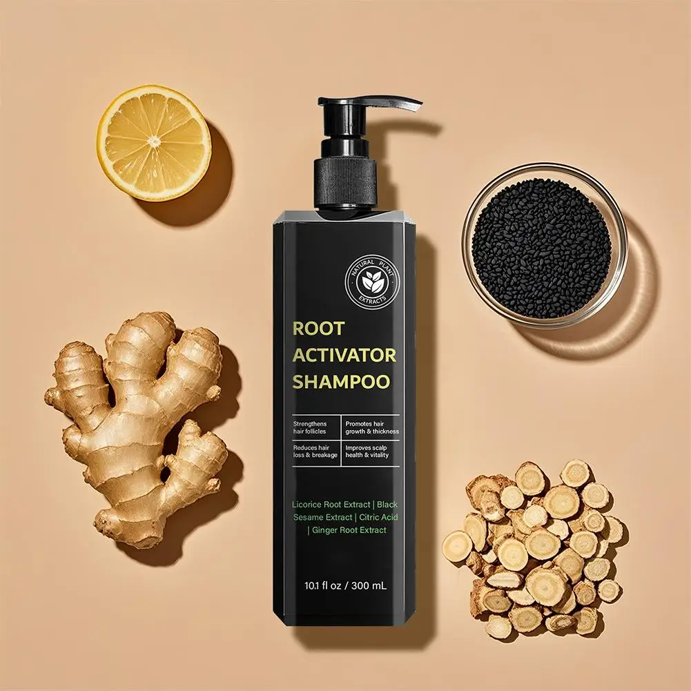 

Men's Hair Regrowth Root Shampoo Natural Herbal Dense Repair Care Thickening Anti Baldness Activator Fluffy Nourishing Loss