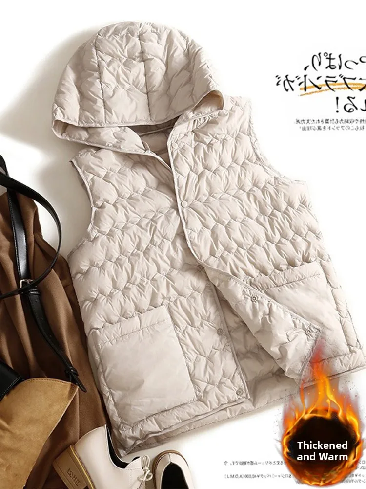 

Высококачественный брендовый женский легкий хлопковый жакет с капюшоном и ромбовидной строчкой, теплая удобная верхняя одежда свободного покроя