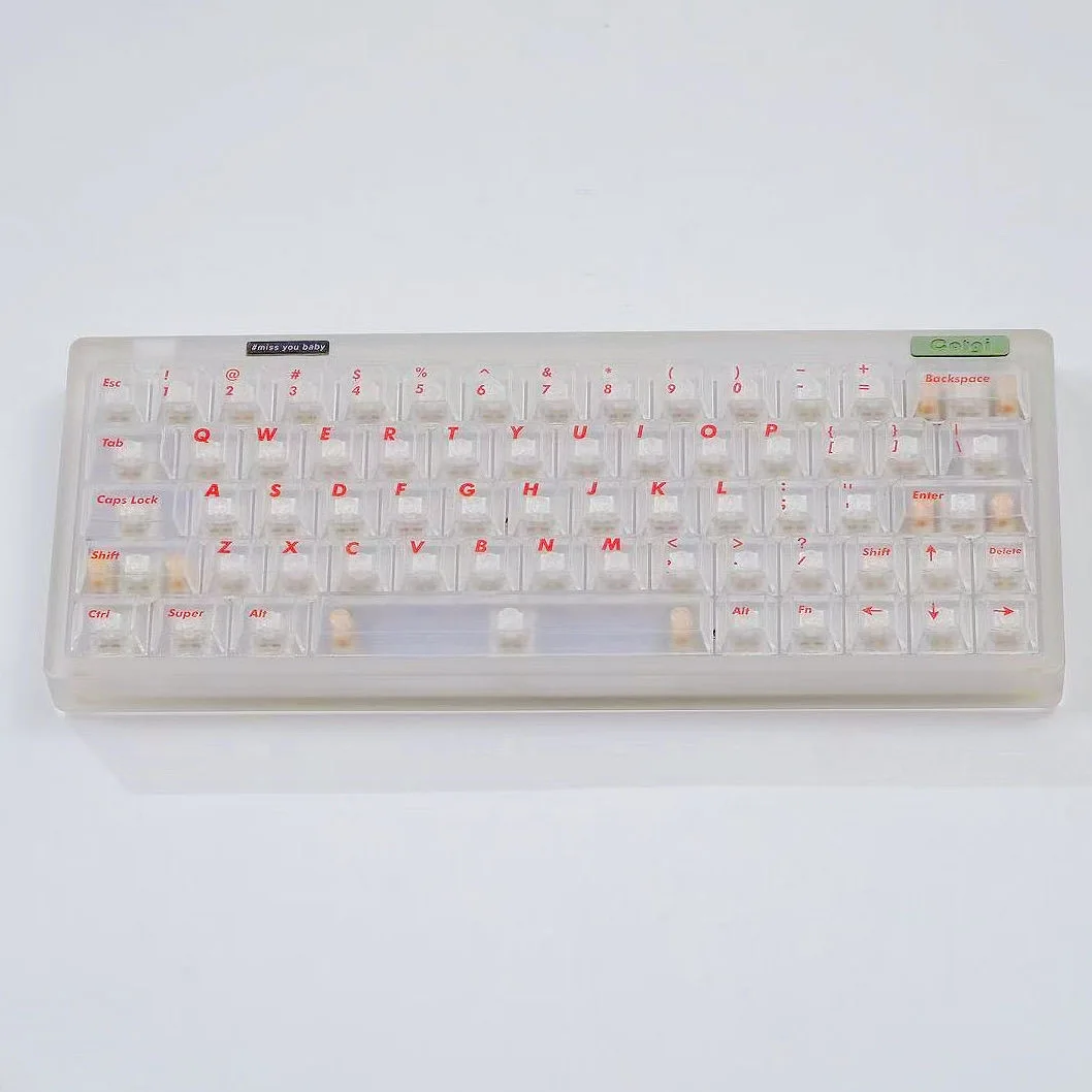 Pc five-sided transparent full set of original e-sports keycaps adapt to wooting magnetic shaft mechanical keyboard