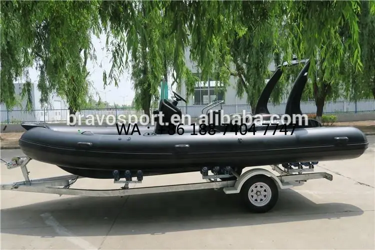 Best Selling Fiberglass Rib Boat 5.2m Multi Purpose Fishing Patrol Leisure Boat Grey Tube
