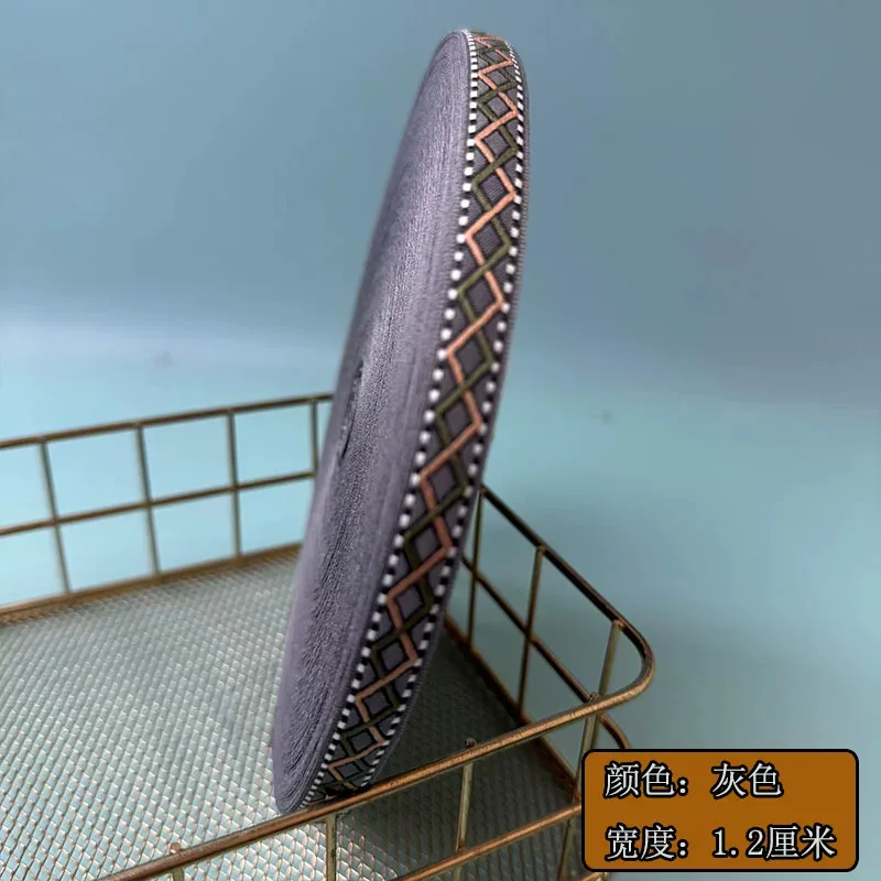 

1pcs 1.2cm Wide Diamond jacquard embroidery Lace for sewing Pillow Clothing Accessories lace trim