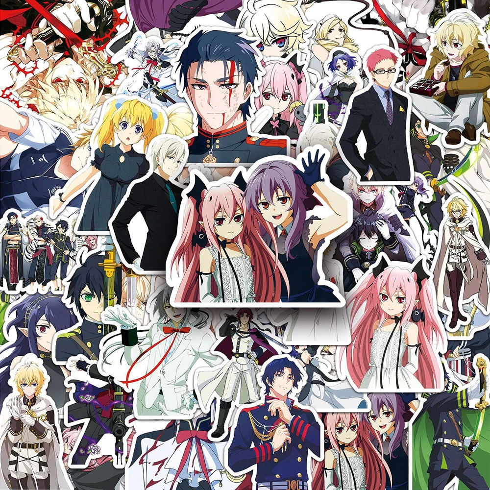 

10/30/50pcs Yuichiro Hyakuya Anime Stickers Mikaela Hyakuya Seraph of The End Sticker Shinoa Hiiragi Krul Tepes Cartoon Decal