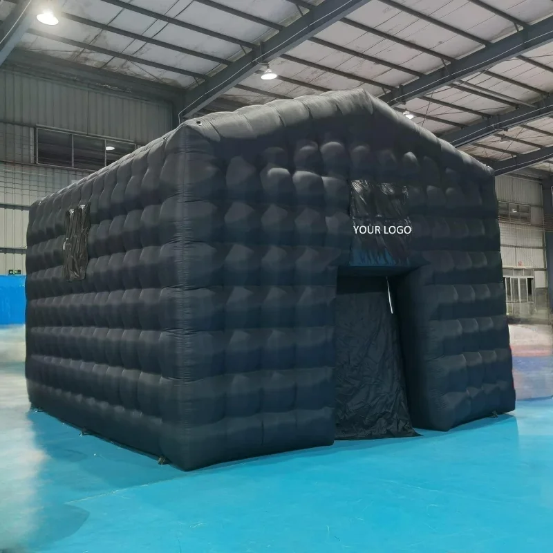 SAYOK cubo inflable negro, tienda de campaña para boda, portátil, para club nocturno, pabellón de fiesta, Gazebo cuadrado, sala de eventos, empresa para exteriores