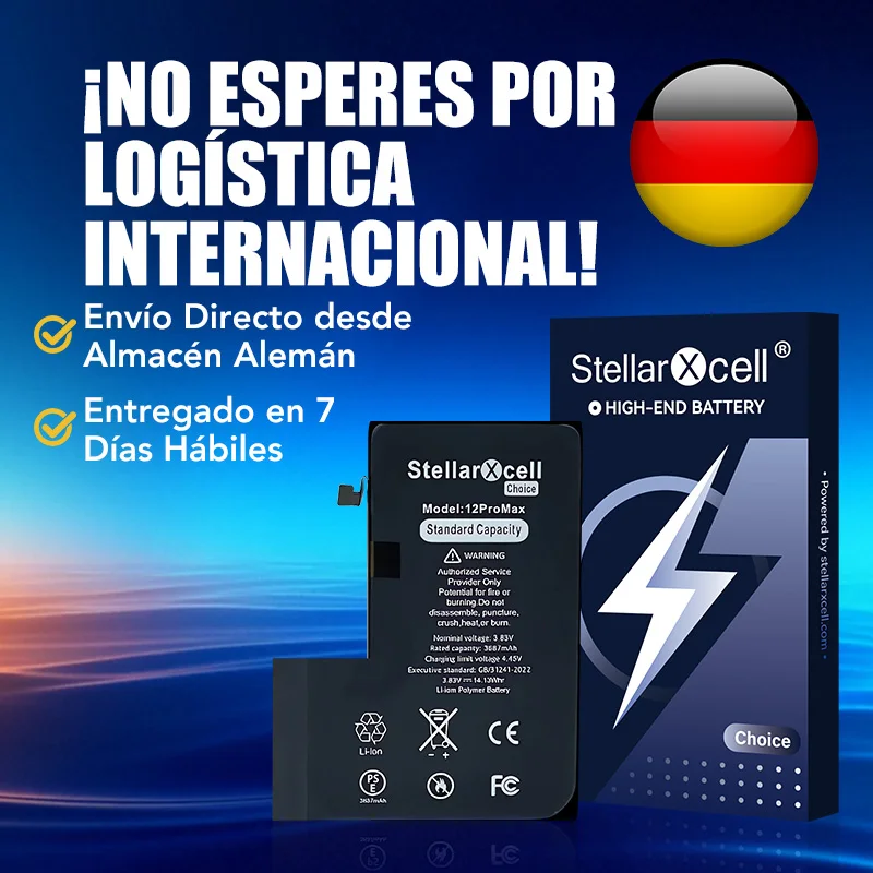 Batería StellarXcell Choice para iPhone IPse3 11 12 13 14 15 Plus Pro Mini Promax, calidad original 100% y capacidad original