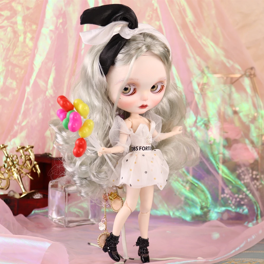 White Swan ICY DBS Blyth Doll Carving Lips Matte Face 1/6 BJD Azone S Anime Girl