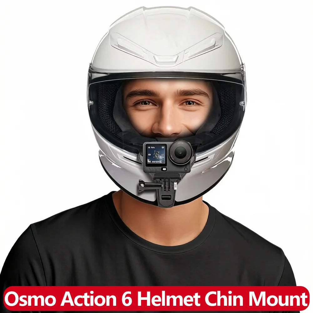 Uchwyt na pasek podbródkowy do kasku motocyklowego Action 6, magnetyczna szybkozłączka, uchwyt rowerowy do kamery DJI Osmo Action 6, akcesoria.