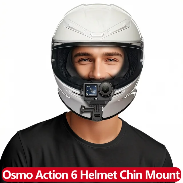 Uchwyt na pasek podbródkowy do kasku motocyklowego Action 6, magnetyczna szybkozłączka, uchwyt rowerowy do kamery DJI Osmo Action 6, akcesoria.