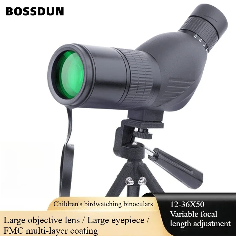 BOSSDUN Single-lens Telescope - 12-36x High-power High-definition Bird-watching, Star-watching and Target-watching Telescope