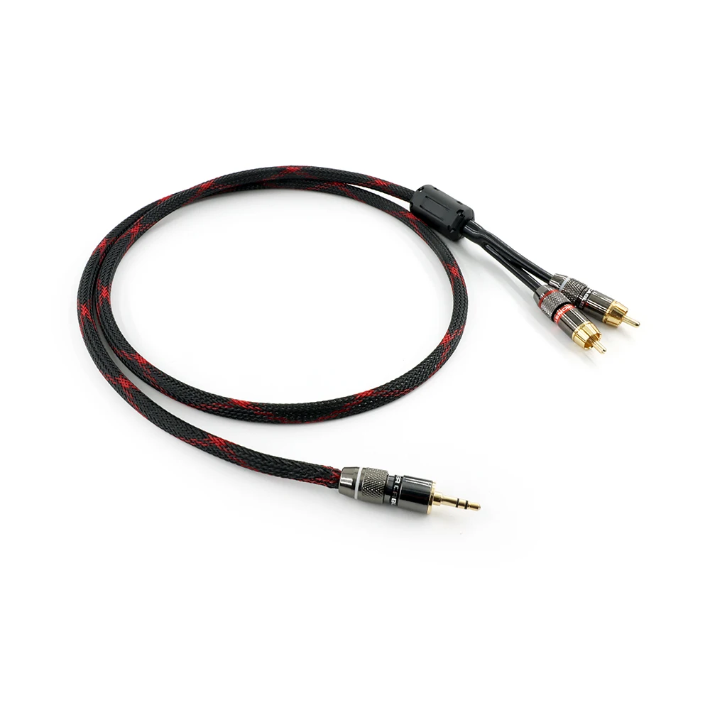 ​ ​ كابل Pro Audio 3.5 مم إلى Dual XLR: ستيريو TRS مطلي بالذهب ومحمي لأنظمة HiFi ​