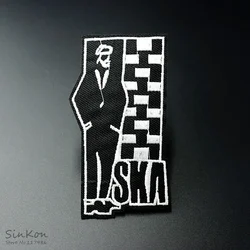 SKA Patches Embroidered Applique Sewing Label Clothes Stickers Apparel Ornament Badge Patch