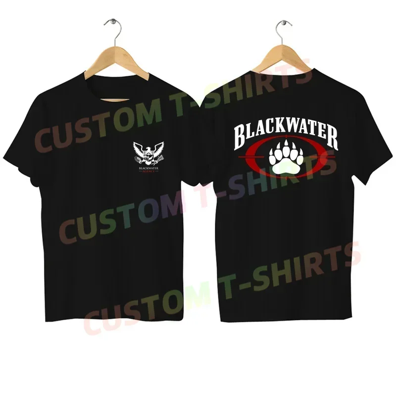 

Men T Shirt Casual Blackwater Agency Logo T-shirt Graphic Oversized Sports Tops Breathable Comfortable Streetwear S-3XL