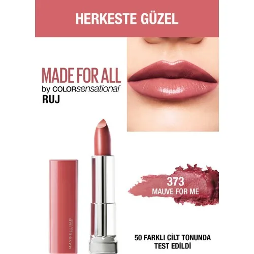 Maybelline New York Color Sensational Made For All Lipstick - 373 Mauve For Me (Rose-Nude)