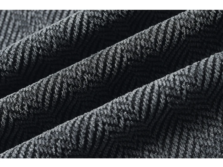 Herren-T-Shirt mit V-Ausschnitt, Fischgrätmuster, langen Ärmeln, einfarbig, lockerer Oversize-Schnitt, weich, lässig, Pullover-Stil. – Detail 14