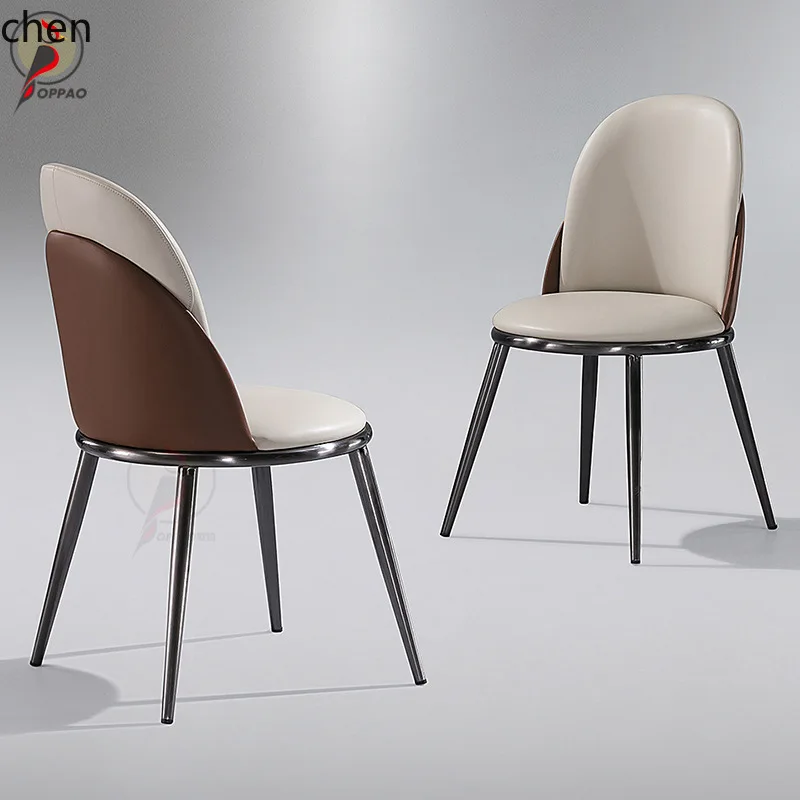YFY Italian Style Light Luxury Hotel  Banquet Living Room Thickened Steel Chair Dining Table Chair Reception Negotiation Chair