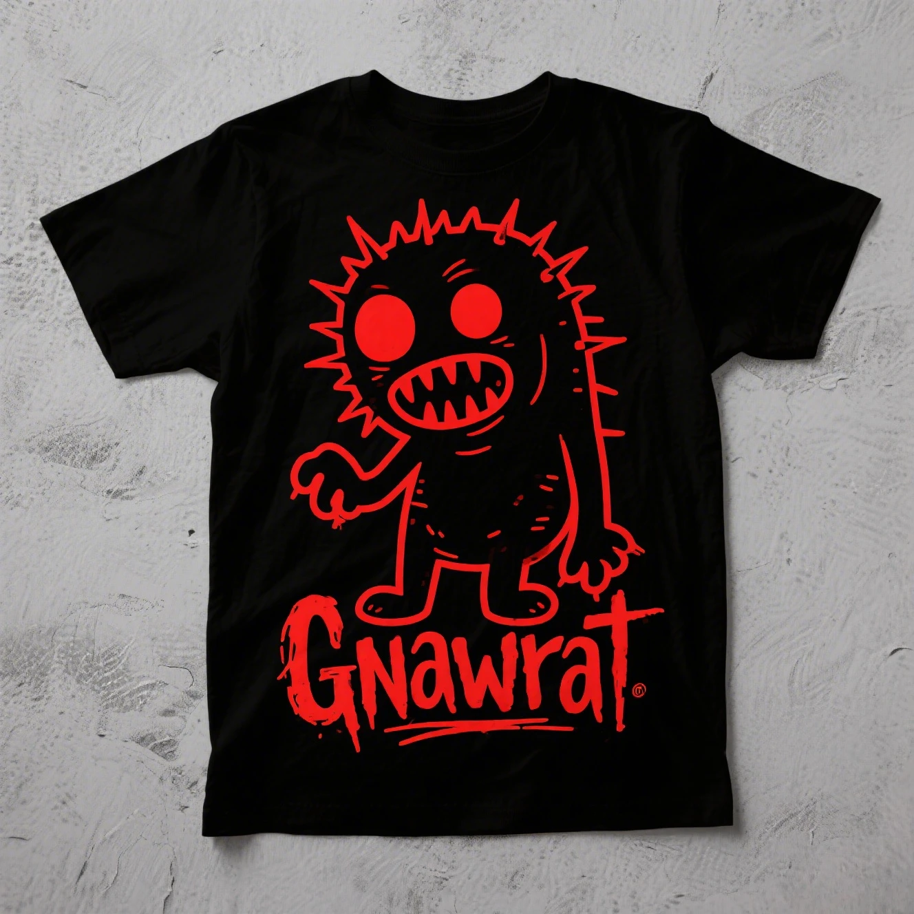 

Готическая темная футболка в стиле Харадзюку: «Не звездный» — вдохновленный принтом монстра Gnawrat, чистый хлопок, острая игровая модная футболка, новое поступление, S-4XL