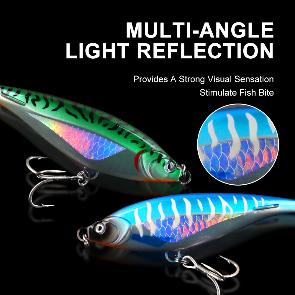bite light fishing lure for sale Sinking Pencil Fishing Lure 130mm 45g 170mm 90g Long Casting,Artificial  Hard Bait for Sea Bass Tuna,Stickbait Fishing Lure
