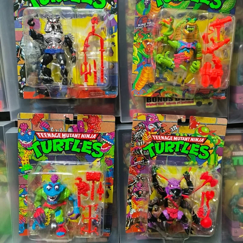 

Игровые фигурки Playmates Teenage Mutant Ninja Turtles: Тираннозавр, Муравей, Скальпель, Стальная Голова. Классическая модель черепахи. Игрушка для детей. Подарок.