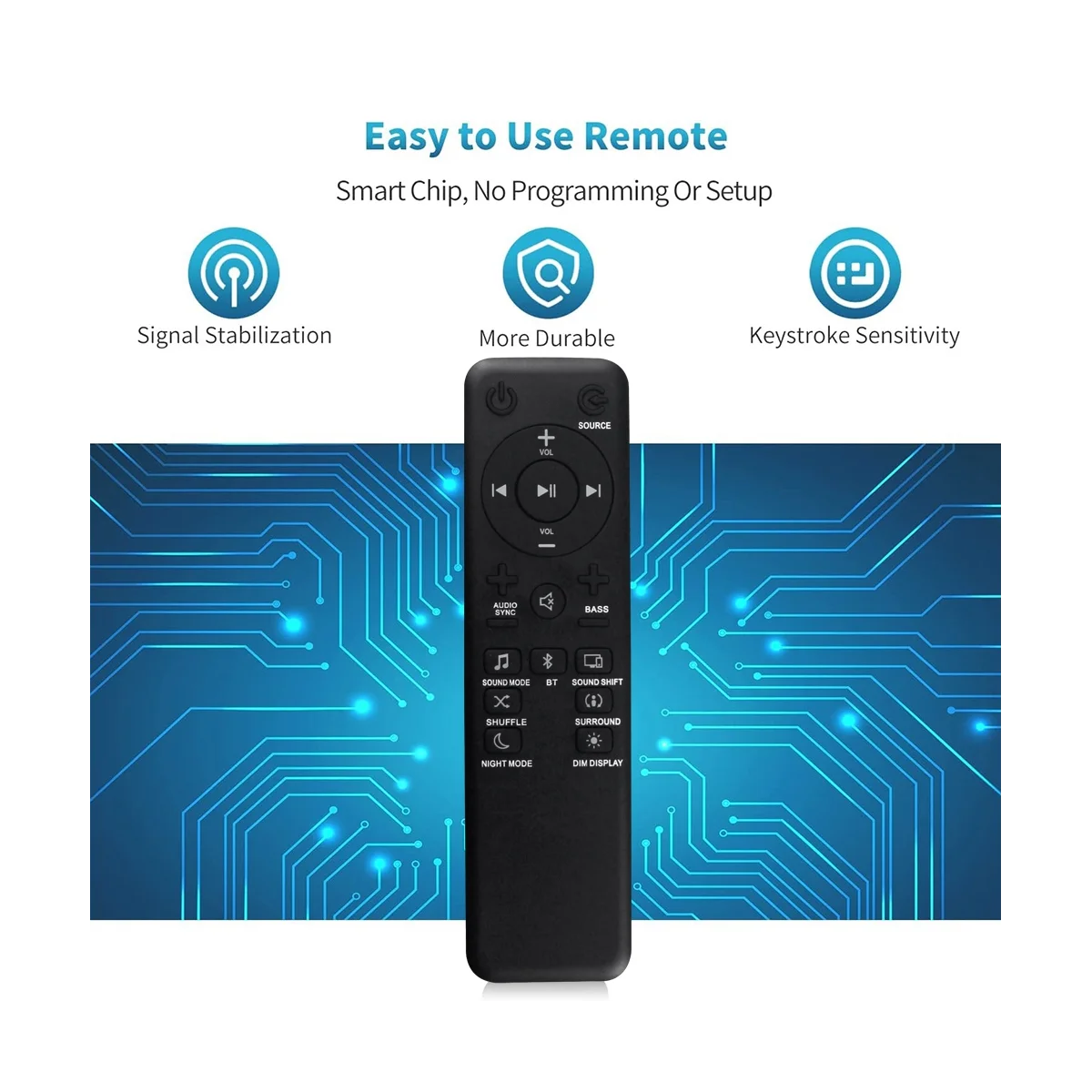 Pengganti Remote Control untuk JBL BAR/2.1/3.1/5.1 BAR 2.1 Sound Bar, BAR 3.1 Sound Bar, BAR 5.1 Sound Bar