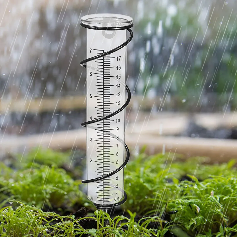 

2Pcs Clear Plastic Rain Gauge Tubes 7 Inch Capacity Easy Read Scale for Reliable Rainfall Tracking in Garden Patio Yard Outdoor