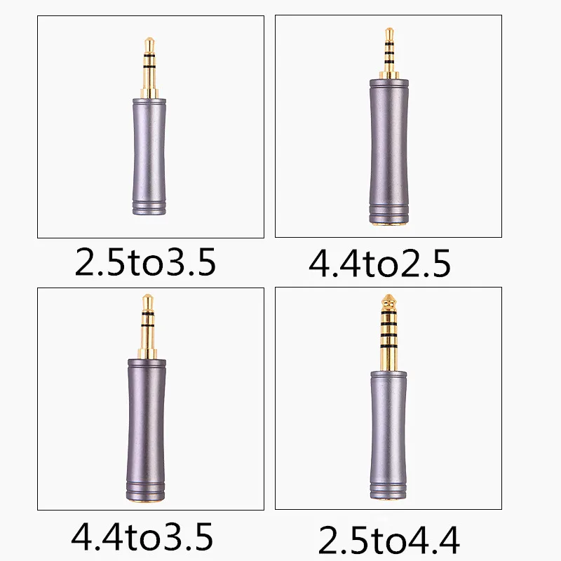 4.4 mm balanced to 3.5 single end 4.4 balanced to 2.5 four section balanced female adapter