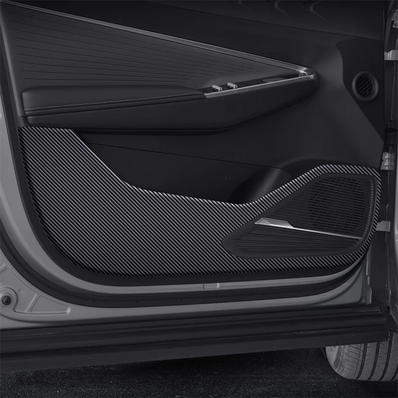

For GEELY CITYRAY 2024 2025 2026 Car Door Anti Kick Pad Carbon Fiber Leather Texture Anti Dirt Protective Sticker Accessories
