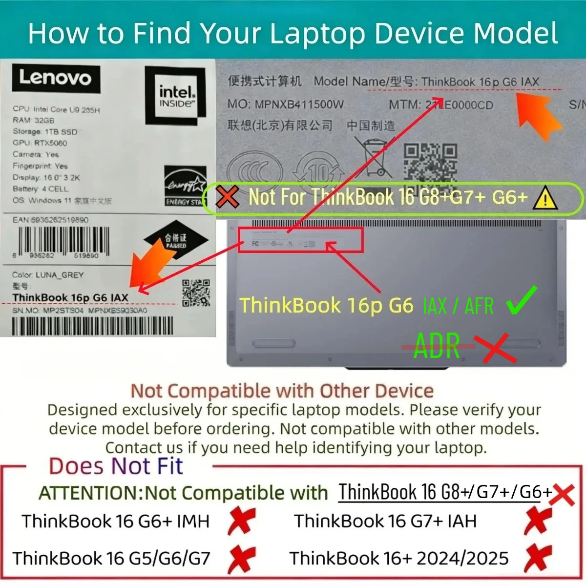 Matte Hard PC Protective Case for Lenovo ThinkBook 16p Gen 6 G6 IAX AFR Anti-Fingerprint Anti-Scratch Shockproof Notebook Cover