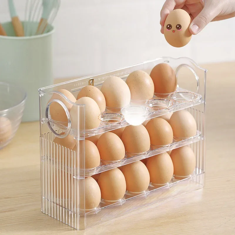 

Egg Storage Box Refrigerator Organizer Food Containers Egg Fresh-keeping Case Holder Tray Dispenser Kitchen Storage Boxes New