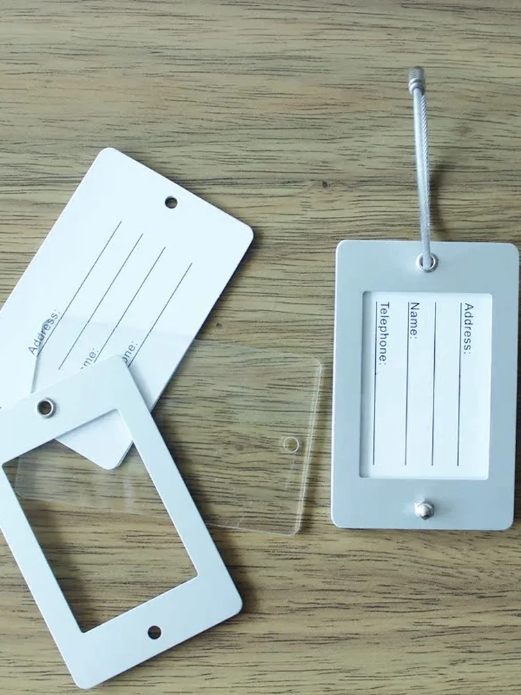 Leather Luggage Tag - Travel Suitcase ID Holder