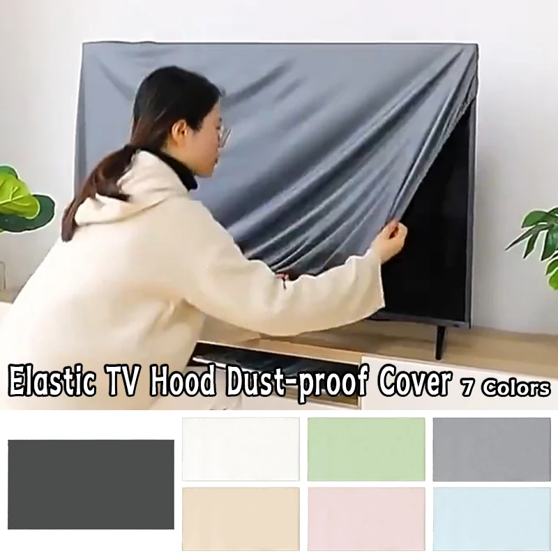 Funda protectora universal elástica para televisores LCD, cubrepolvo decorativo para televisores de 32/40/46/55/69/76/85 pulgadas, paño para proteger televisores domésticos del polvo.