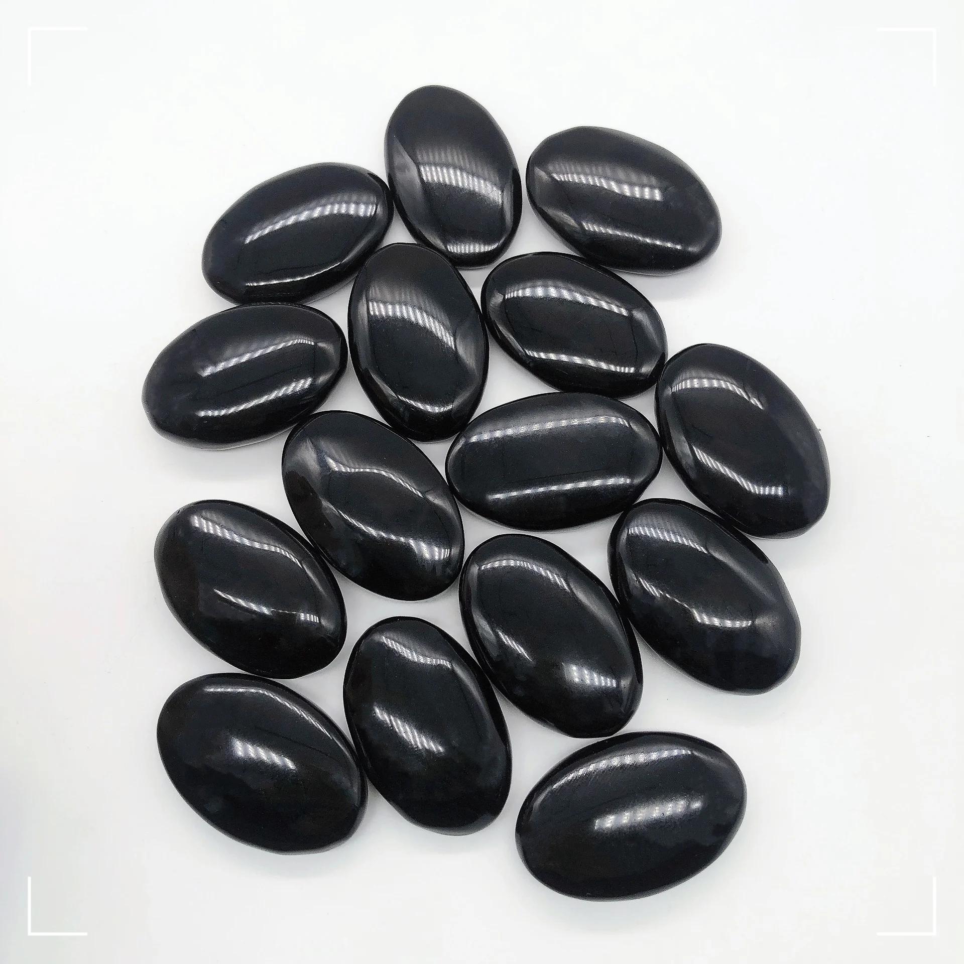 1PC Natural Obsidian Crystal Pocket Palm Stone Oval Decompression Crystal Energy Healing Home Room Decoration Gift collection