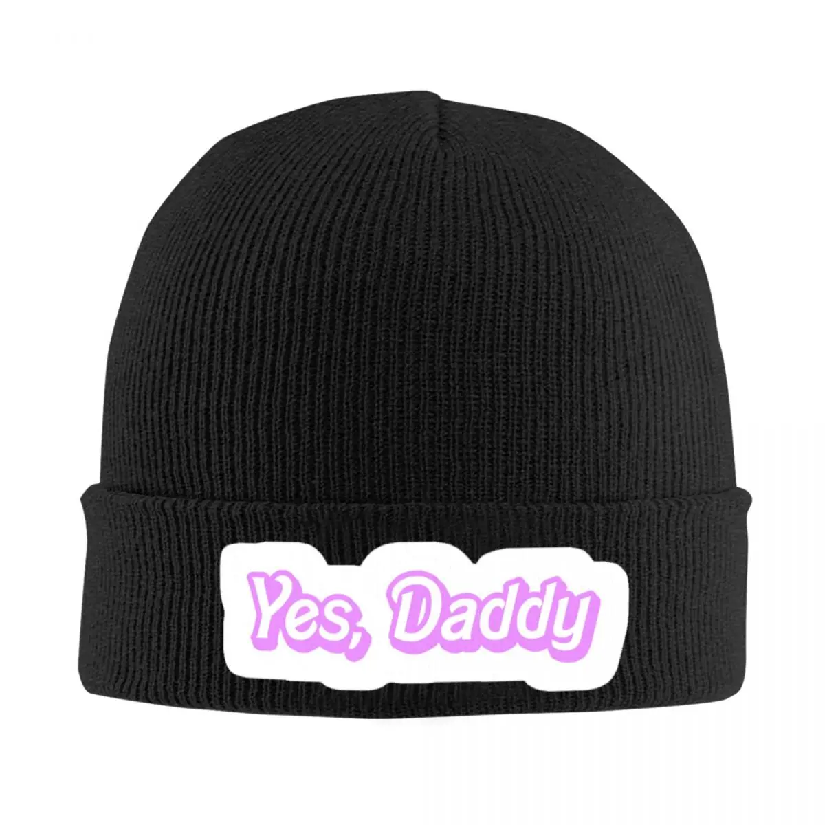 

Yes, Daddy Knitted Bonnet Caps Fashion Keep Warm Hats