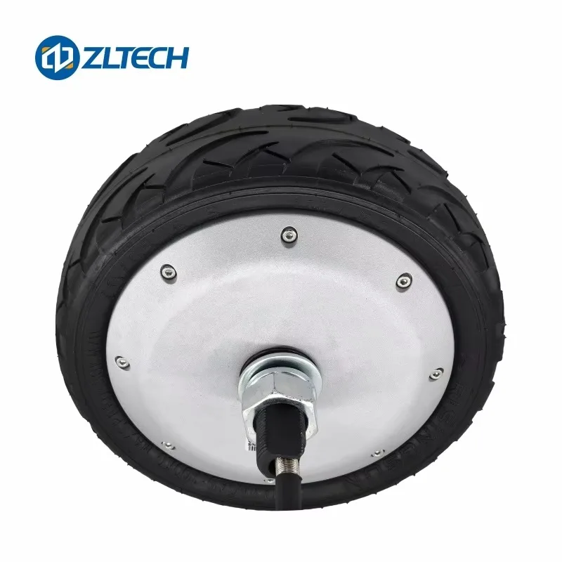9.5inch 48V 800W 300kg Load Single Axle IP65 BLDC Hall Encoder Flat Rubber Tire Inwheel Hub Motor for Agricultrual Robot