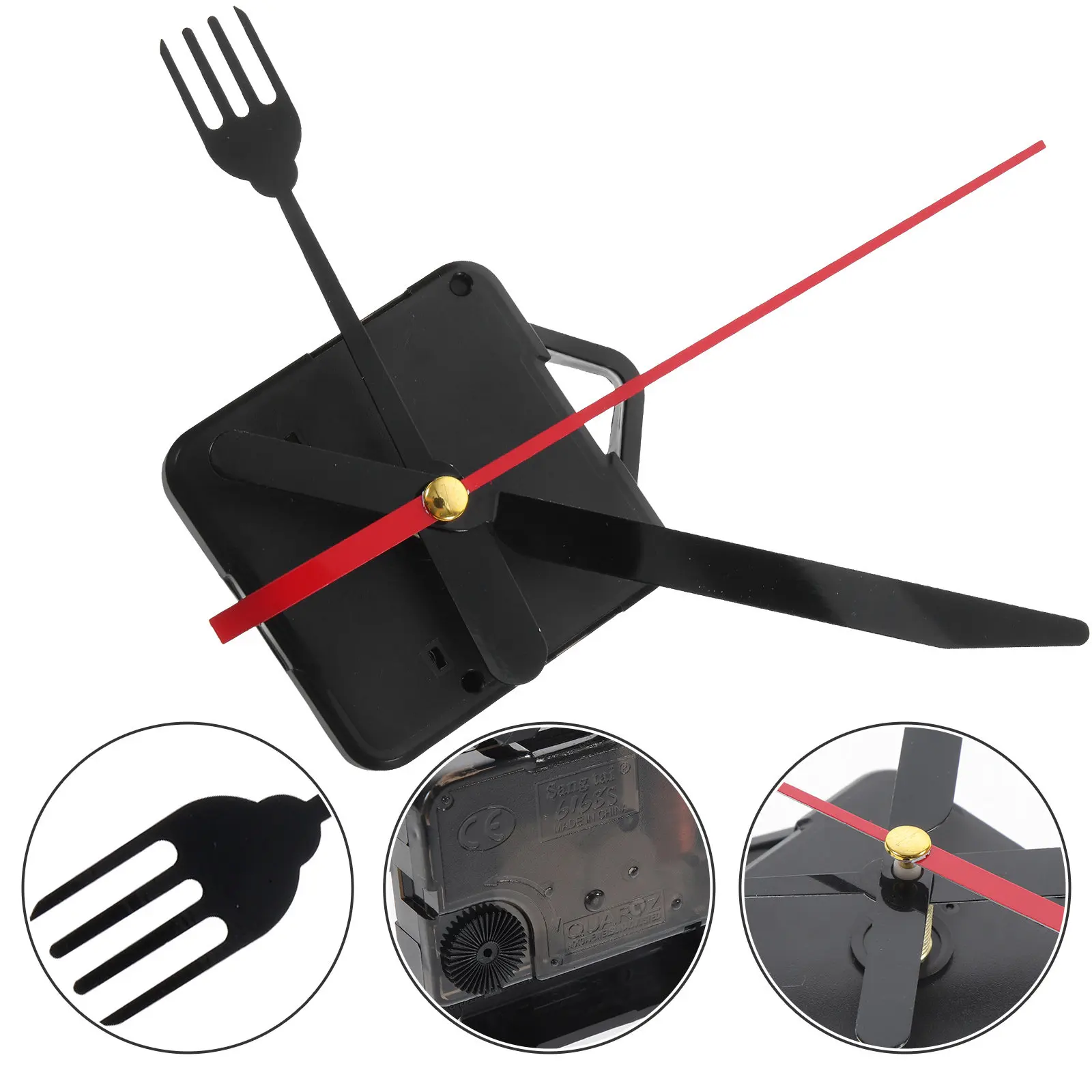 Clock Works Kit Quartz Mechanism Replacement Wall Movement Short Shaft Long Silent Hands