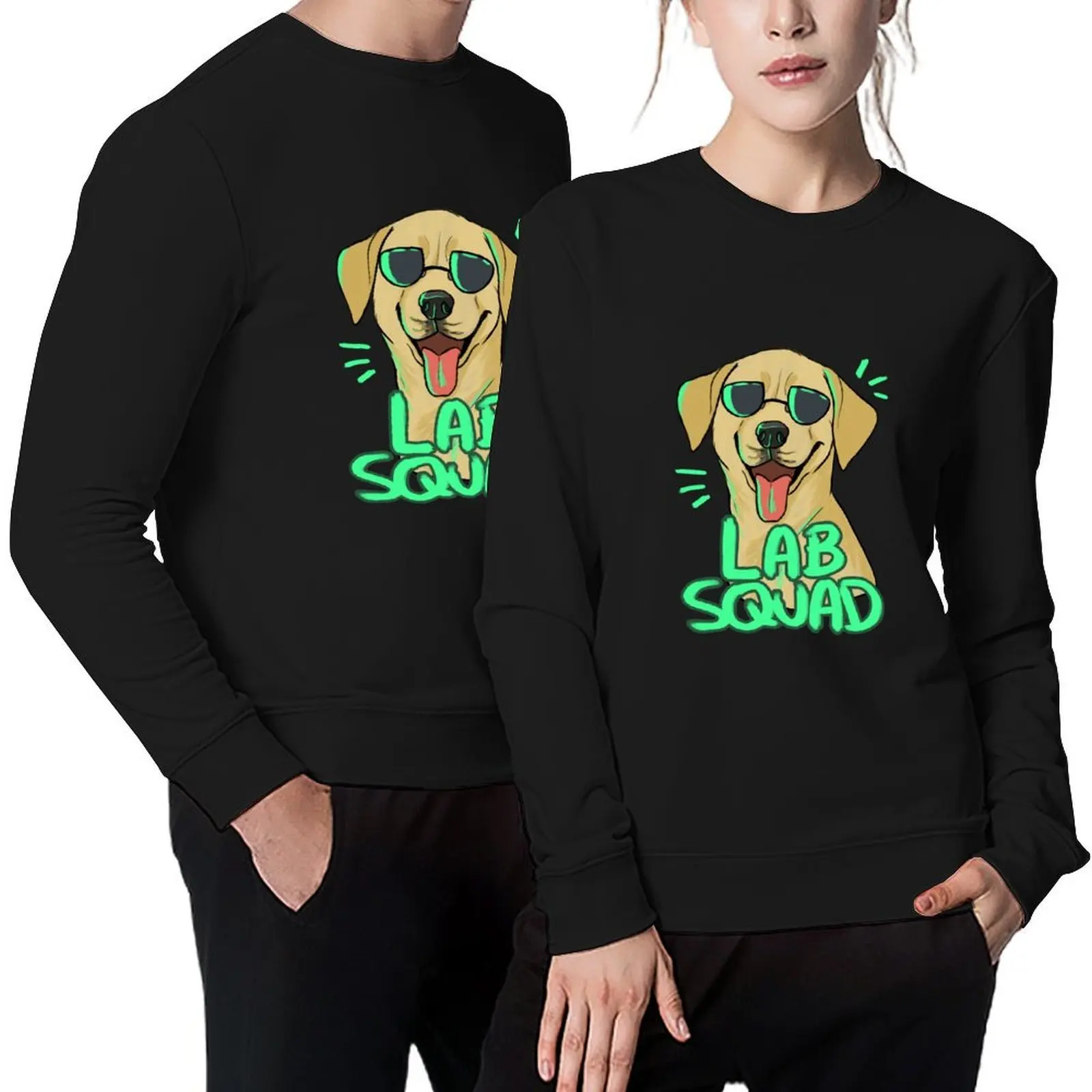 

YELLOW LAB SQUAD Pullover men's winter sweater graphic t shirts men men's clothes male clothes new sweatshirts