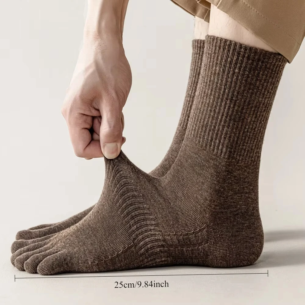 1/3 paar vijfvingersokken heren antislip sport atletische crew sokken heren hoge kwaliteit katoenen teensokken basketbal middenbuis