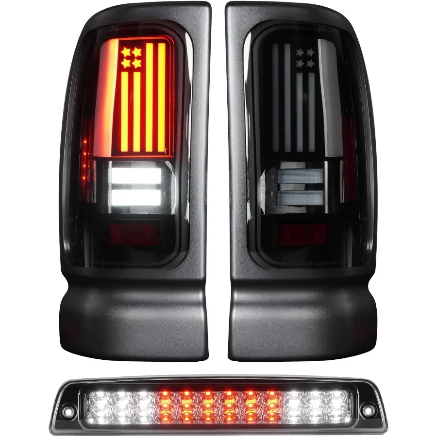 

HighIntensity LED Rear Tail Light with Integrated Third Brake Lamp for Cargo Vehicles Compatible with Ram 1500 19942001 and Ram