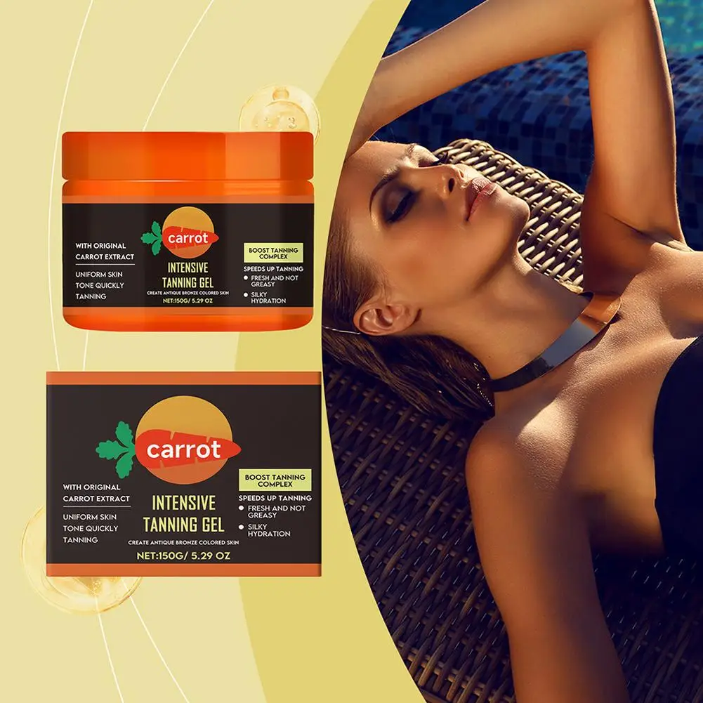

Intensive Bronzing Gel Turning Black Long Lasting Brown Sunbeds Moisturizing Gel Relieving Summer Dryness Tanning Carrot Be I7S1