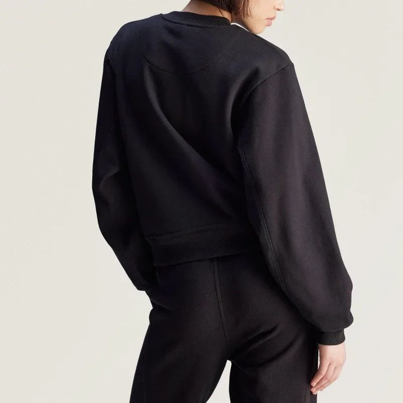 adidas Matte French Terry Crew Sweatshirt Simple Neutral All Match Multi Scene Daily WearJJ0150 1PCS