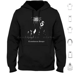 Darkthronth Transilvanian Hunger 블랙 메탈 후드, 긴팔 코튼, 다크 트론 블랙 메탈 버줌, 다크 장례