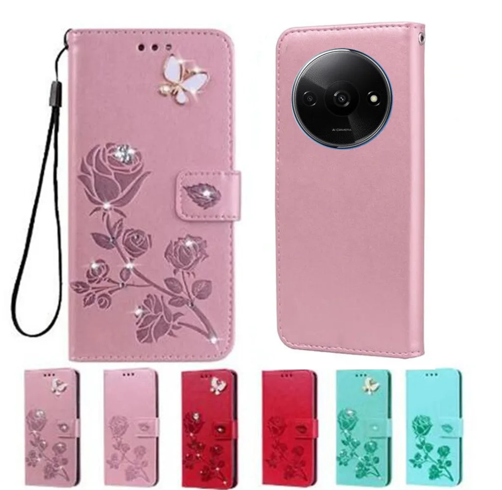 For Xiaomi Redmi A3 Cover Flip Leather Stand Phone Case For Xiaomi Redmi A3 A 3 RedmiA3 Case Card Holder