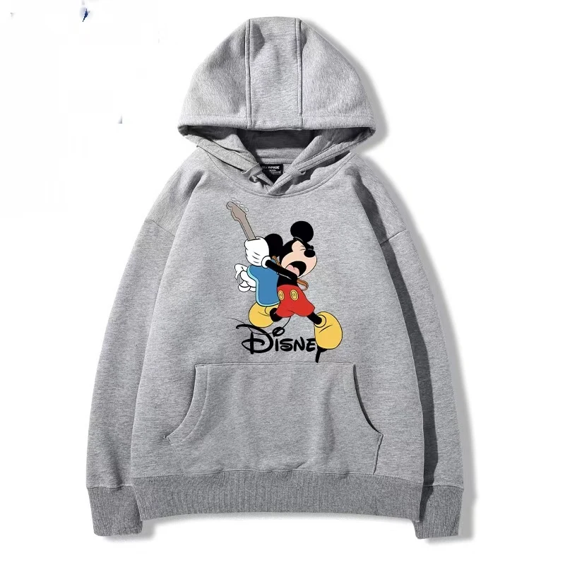 

2024 Women's Winter Clothing Fashion Harajuku Disney Mickey Mouse Pattern Large Hoodie Casual Street Sweatshirt Jacket
